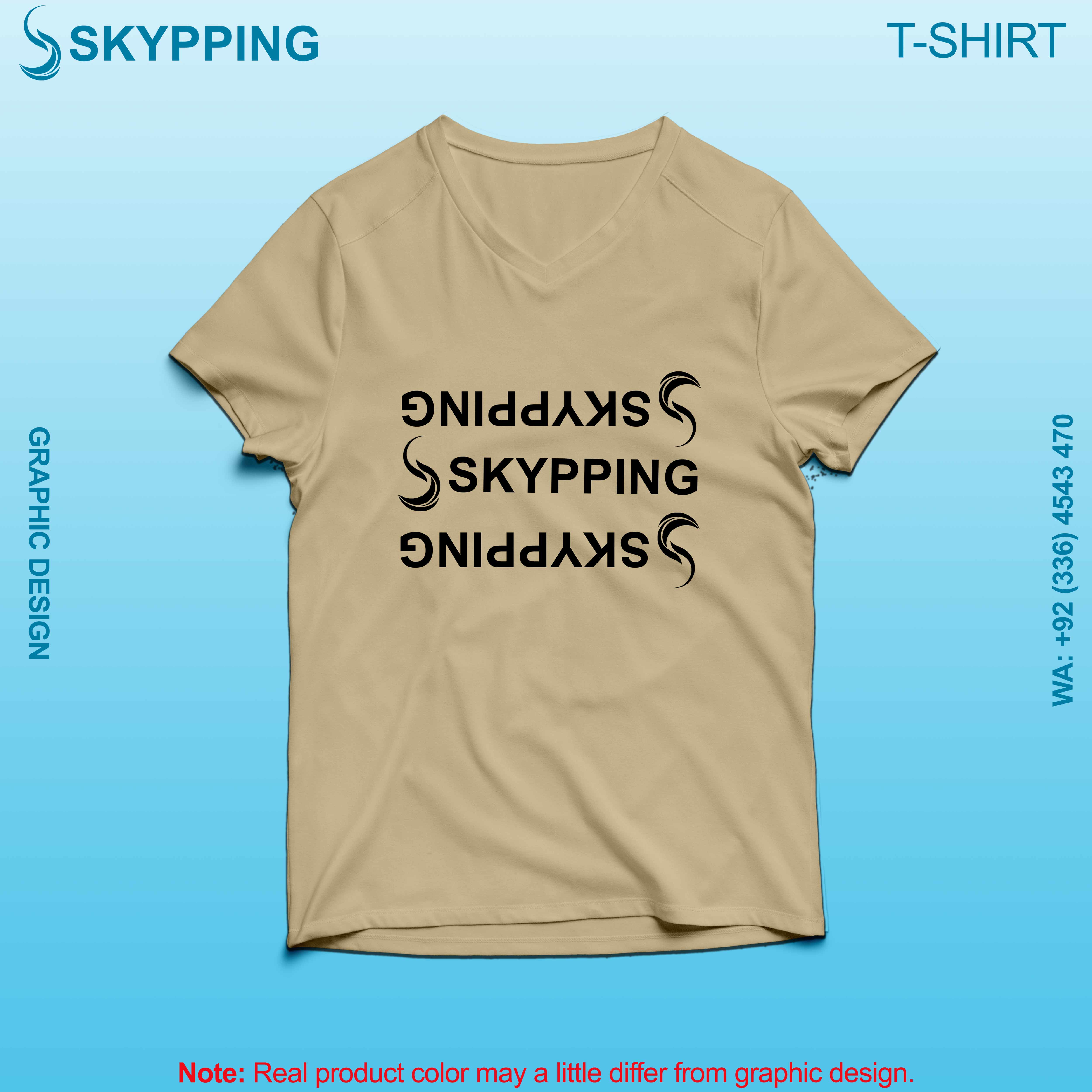 V-Neck Short set-in style sleeve long length t-shirt with shoulder panel for men